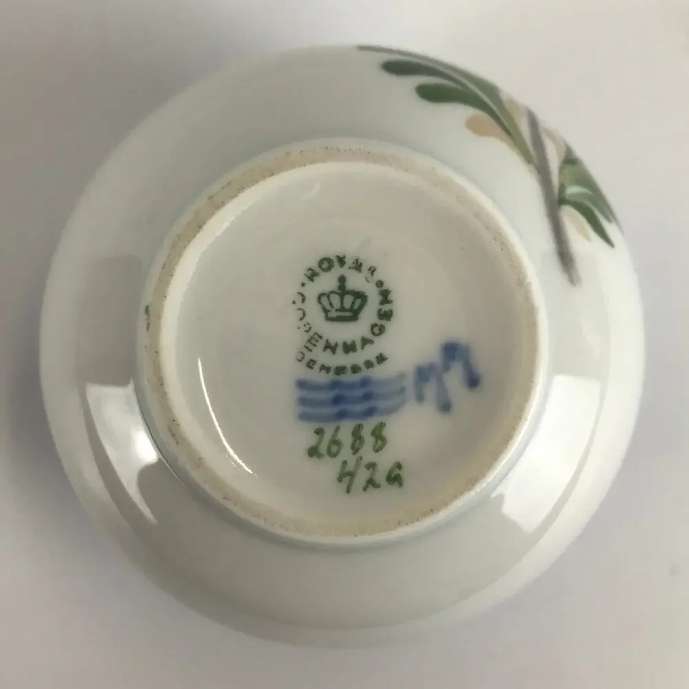 Royal Copenhagen Denmark Miniature Vase Butterfly Flower Home Shelf Decor